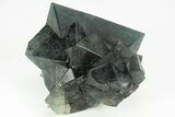 Phenomenal, Blue-Green Octahedral Fluorite Cluster - China #215756-2